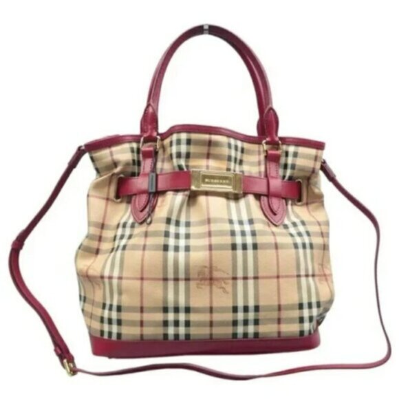 Burberry Brown Canvas Satchel 288-122824 - Picture 1 of 15